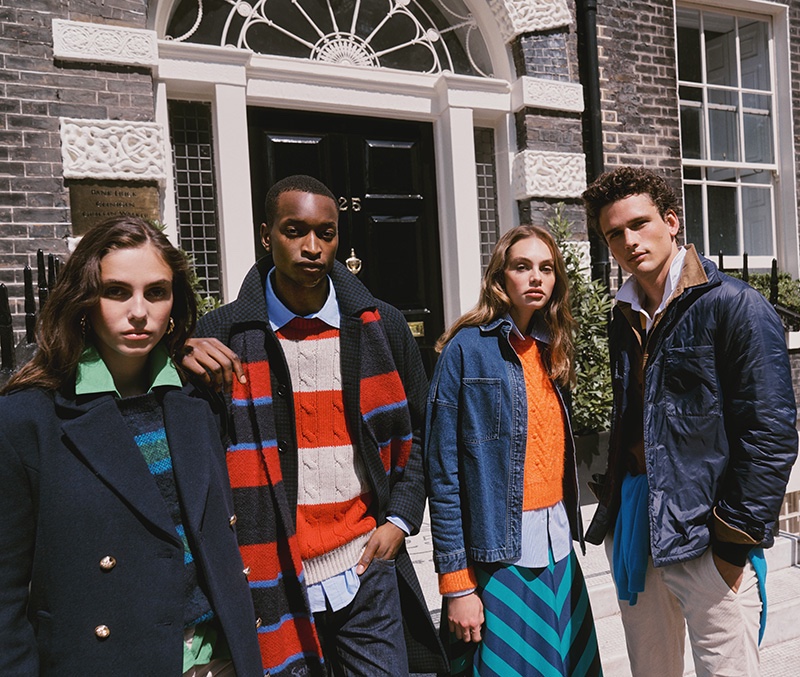 Savannah & Florence Pose in London for Piombo Fall 2022 Marketing campaign