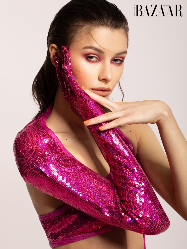 Renata Gubayeva Wears Glam Beauty in Harper’s Bazaar Vietnam