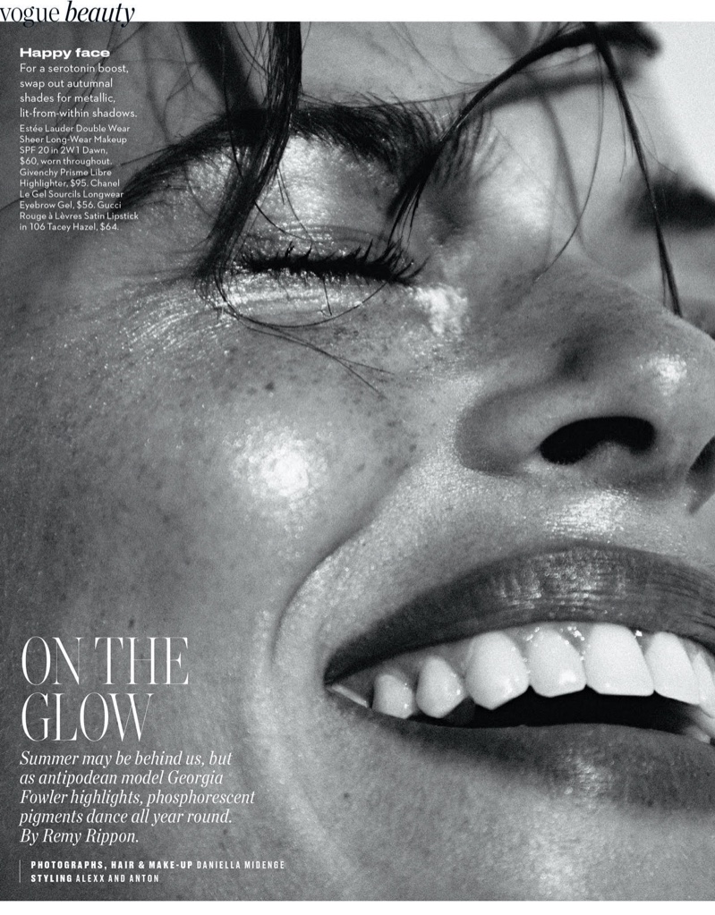 Georgia Fowler Shimmers for the Pages of Vogue Australia